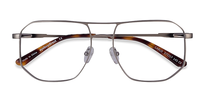 Brushed Silver Carlo -  Metal Eyeglasses