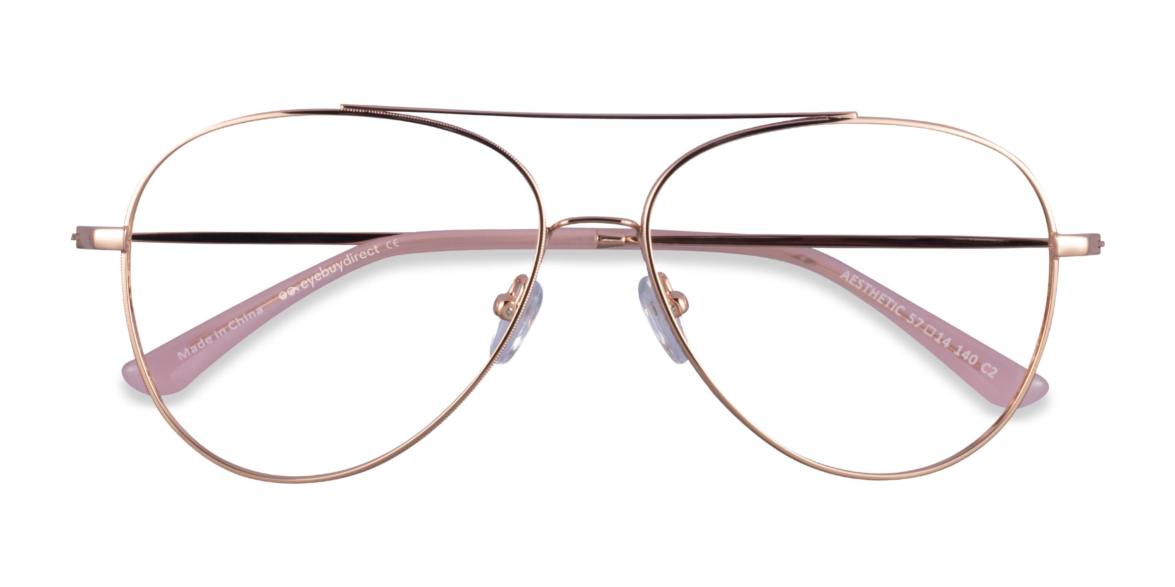 Rose gold discount aviator eyeglasses