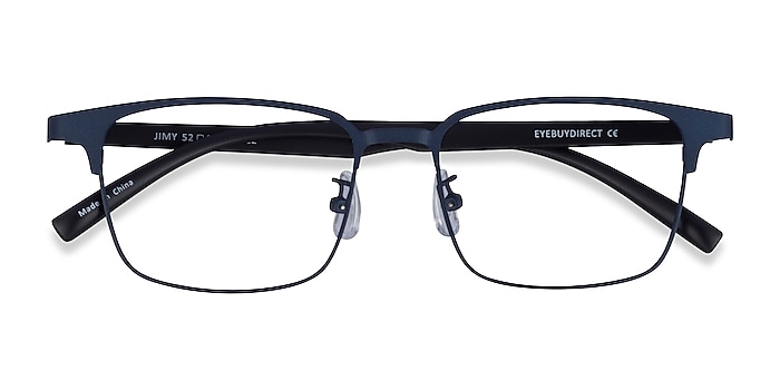 Matte Navy Black Jimy -  Metal Eyeglasses