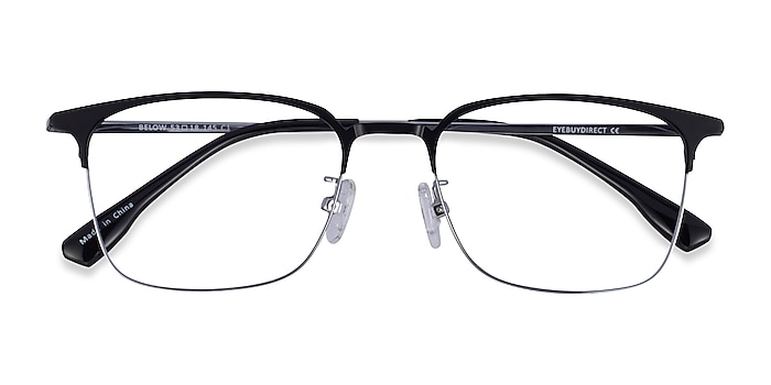 Black Silver Below -  Metal Eyeglasses
