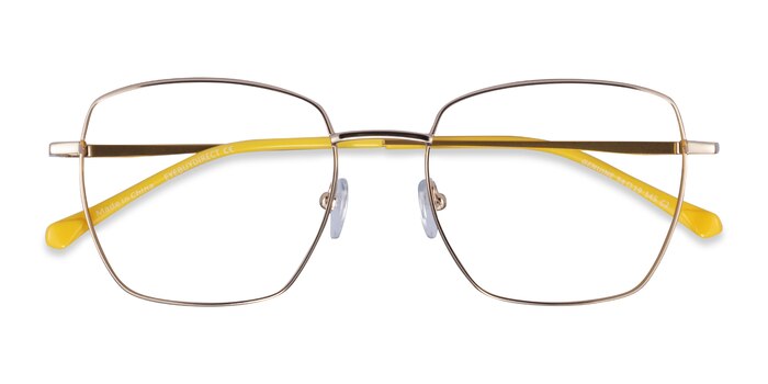 Gold Yellow Genuine -  Metal Eyeglasses