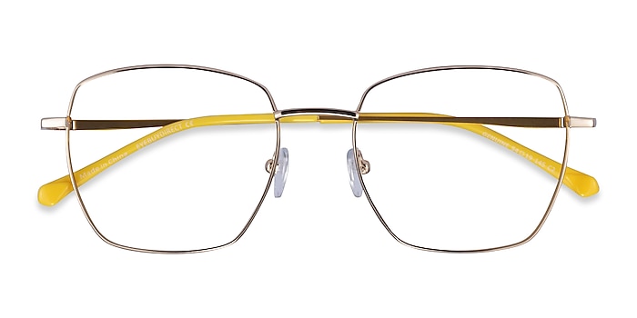 Gold Yellow Genuine -  Metal Eyeglasses