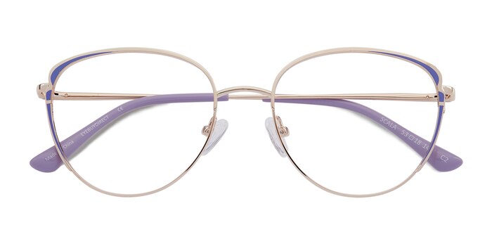 Gold Purple Scala -  Metal Eyeglasses