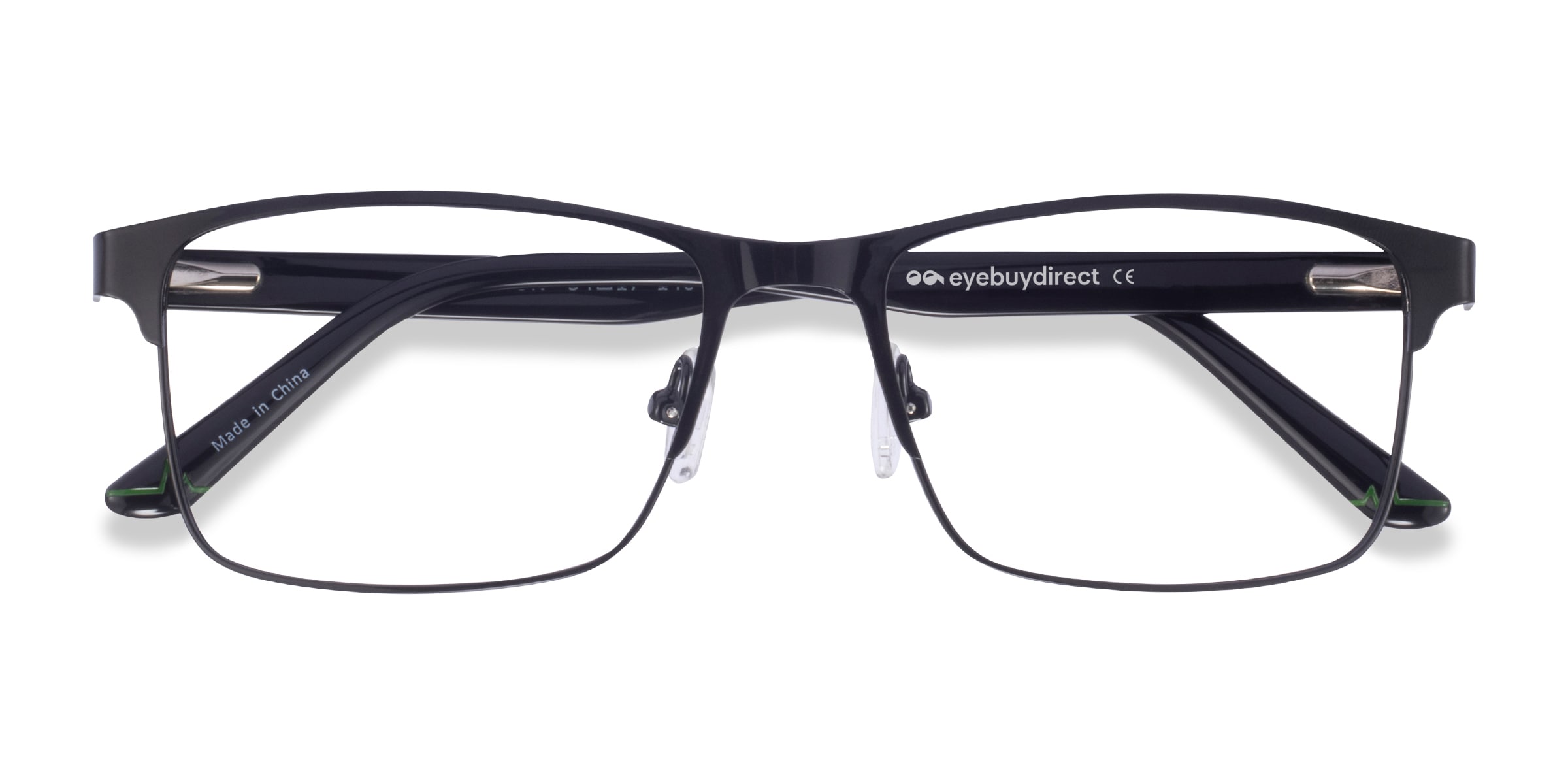 Carbon Rectangle Black Full Rim Eyeglasses Eyebuydirect