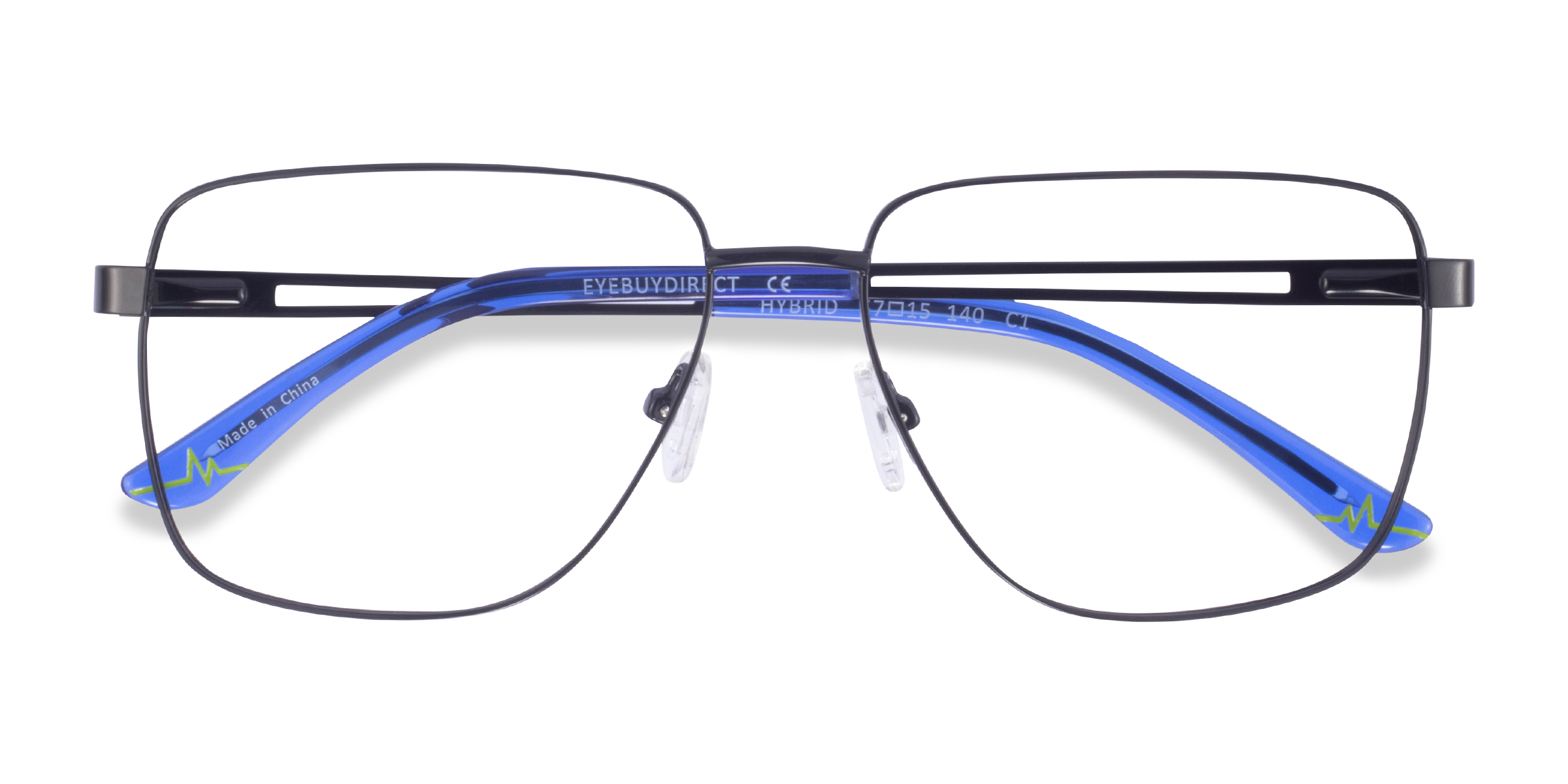 Male s squareMetal Prescription eyeglasses - Eyebuydirect s Hybrid