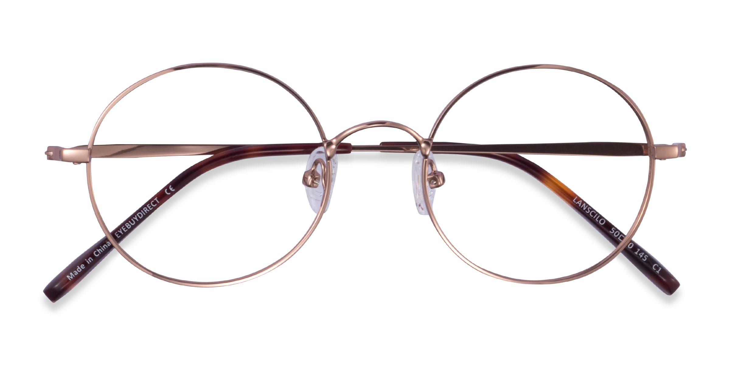 Lanscilo Round Bronze Full Rim Eyeglasses | Eyebuydirect Canada