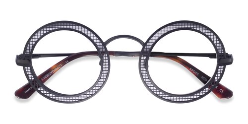 Unisex S Round Matte Black Metal Prescription Eyeglasses - Eyebuydirect S Spoke