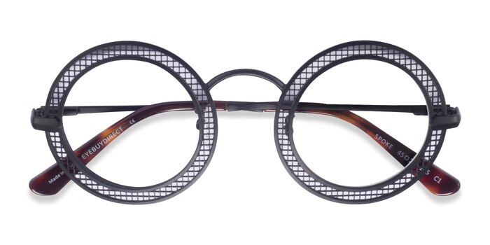 Matte Black Spoke -  Metal Eyeglasses