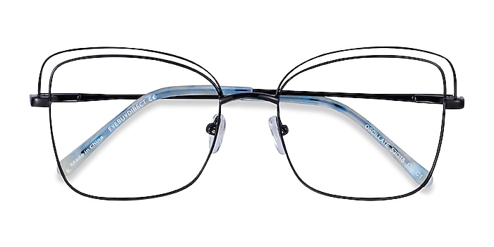 Black Oscillate -  Metal Eyeglasses