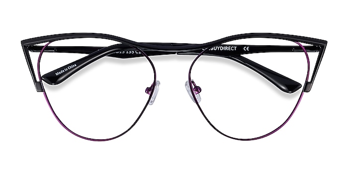 Black Purple Mau -  Metal Eyeglasses
