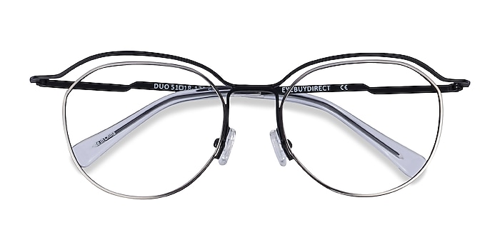 Black Silver Duo -  Metal Eyeglasses