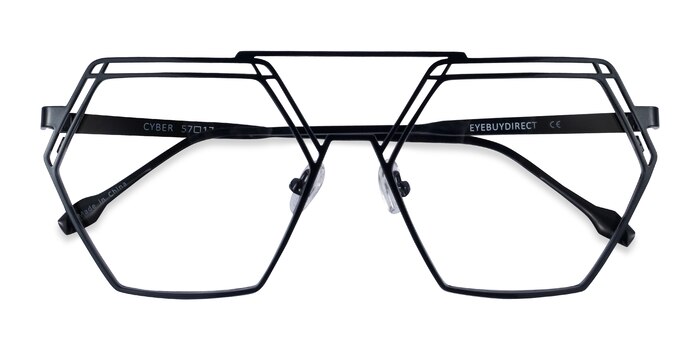 Black Cyber -  Metal Eyeglasses