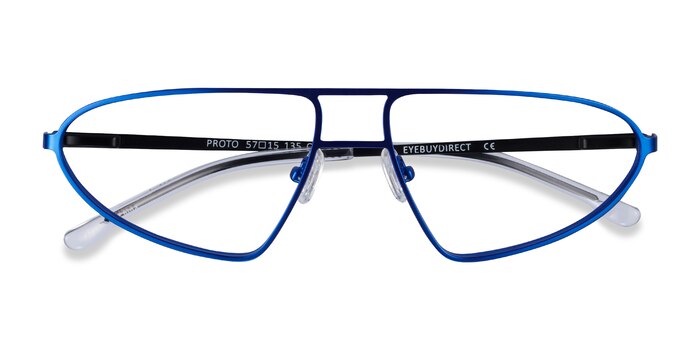 Blue Black Proto -  Metal Eyeglasses