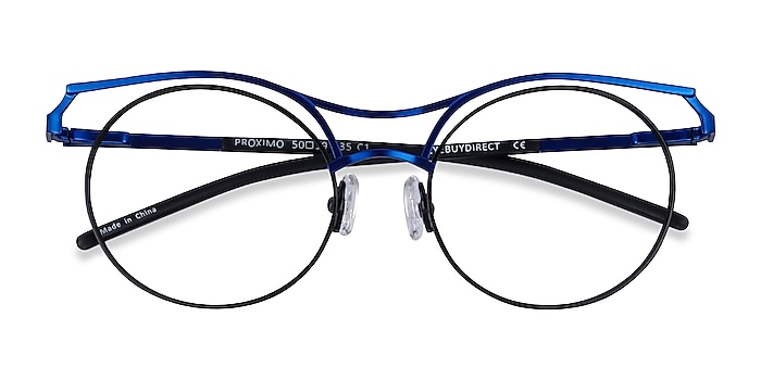 Blue Black Proximo -  Metal Eyeglasses