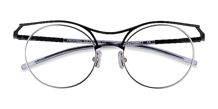 Black Silver Proximo -  Metal Eyeglasses