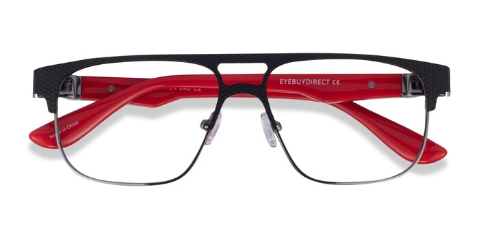 Black Red Cab -  Metal Eyeglasses