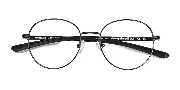 Matt Black Motivate -  Metal Eyeglasses