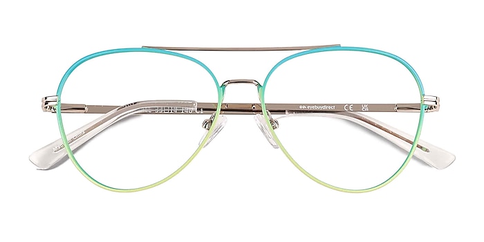 Gradient Blue Sparkle -  Metal Eyeglasses