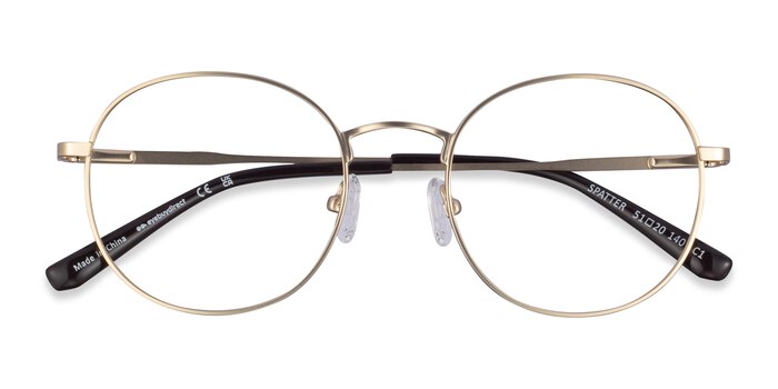 Matte Gold Spatter -  Metal Eyeglasses