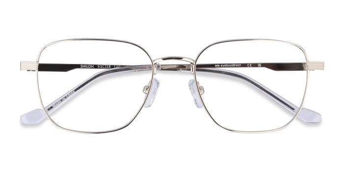 Shiny Silver Shiloh -  Metal Eyeglasses