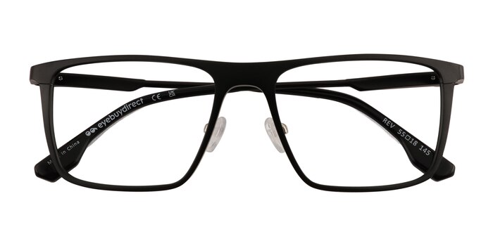 Matte Black Rev -  Aluminium Alloy Eyeglasses