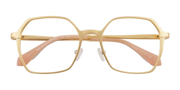 Matte Gold Turbo -  Aluminium Alloy Eyeglasses