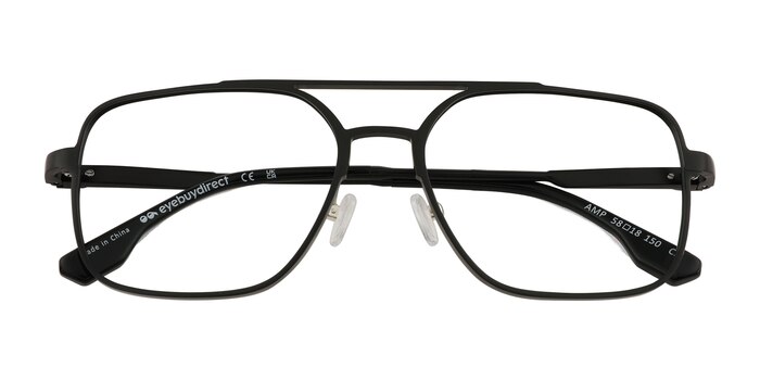 Matte Black Amp -  Aluminium Alloy Eyeglasses