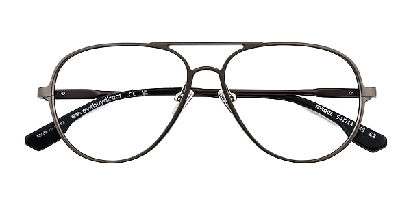 Torque - Aviateur Matte Gunmetal Monture Lunettes de vue | Eyebuydirect ...