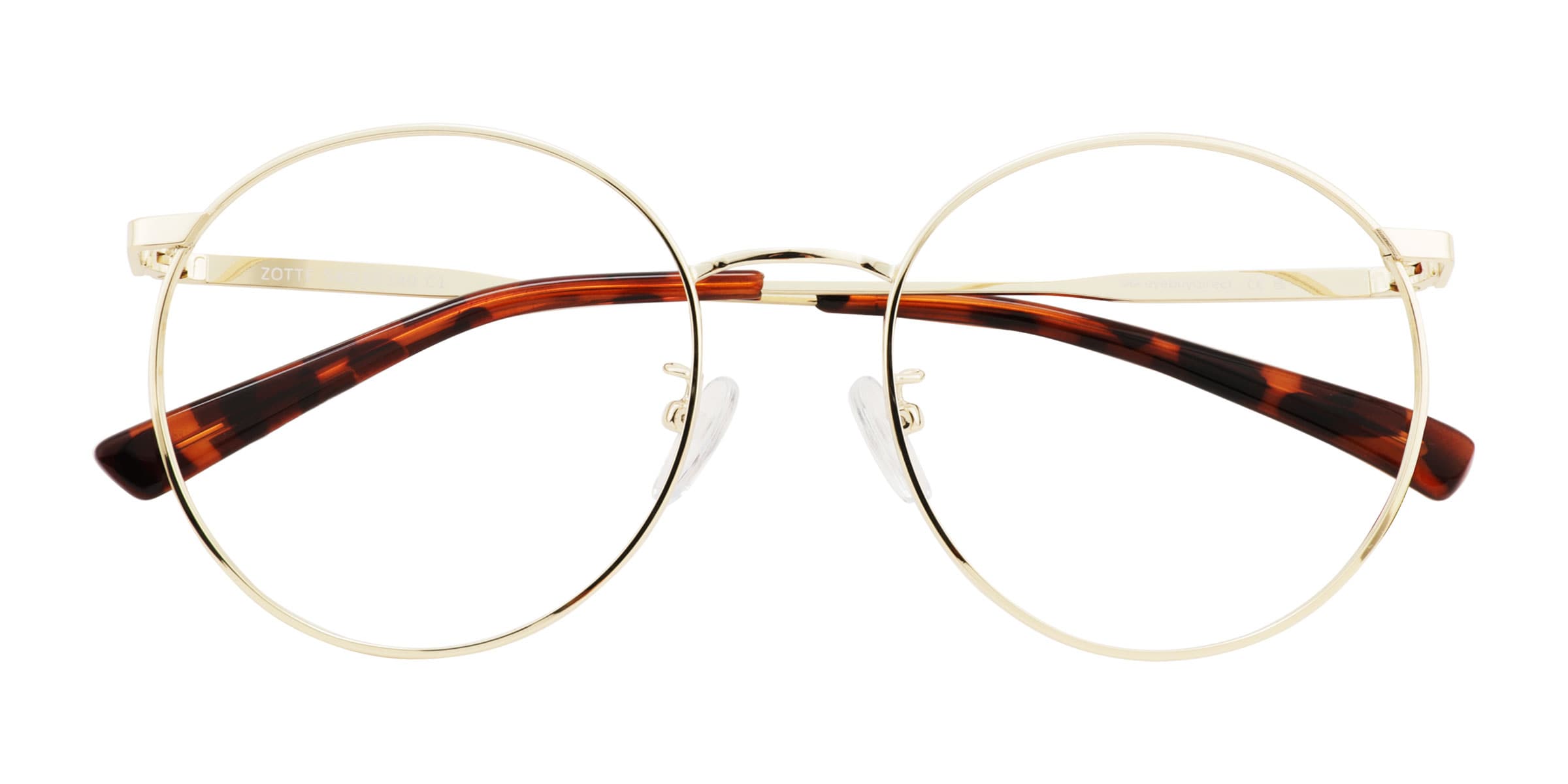 Unisex s round Light Gold Metal Prescription eyeglasses - Eyebuydirect s Zotte