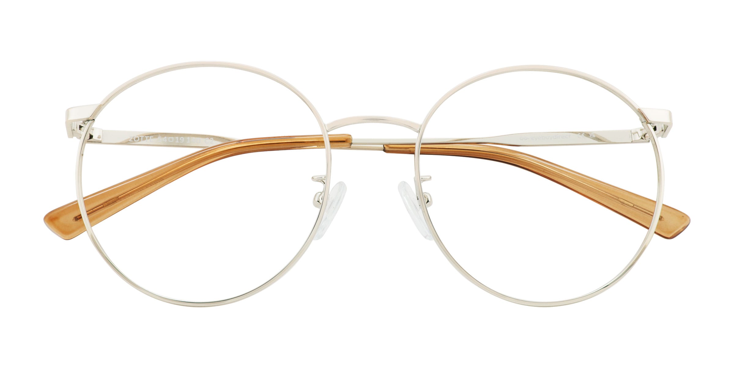 Unisex s round Gold Metal Prescription eyeglasses - Eyebuydirect s Zotte