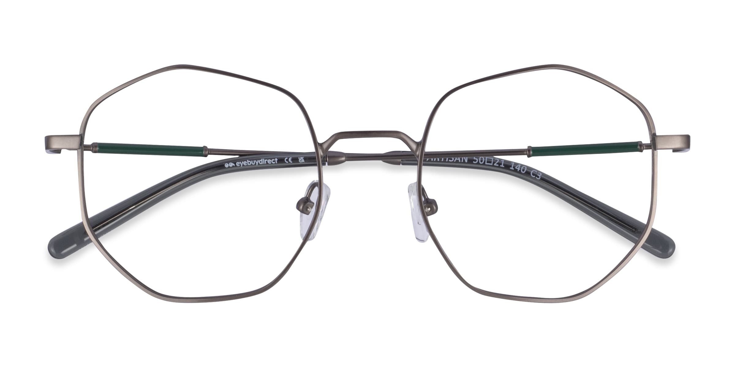 Artisan Geometric Gunmetal Full Rim Eyeglasses | Eyebuydirect