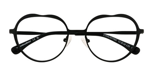 Unisex s heart Black Metal Prescription eyeglasses - Eyebuydirect s Everlasting