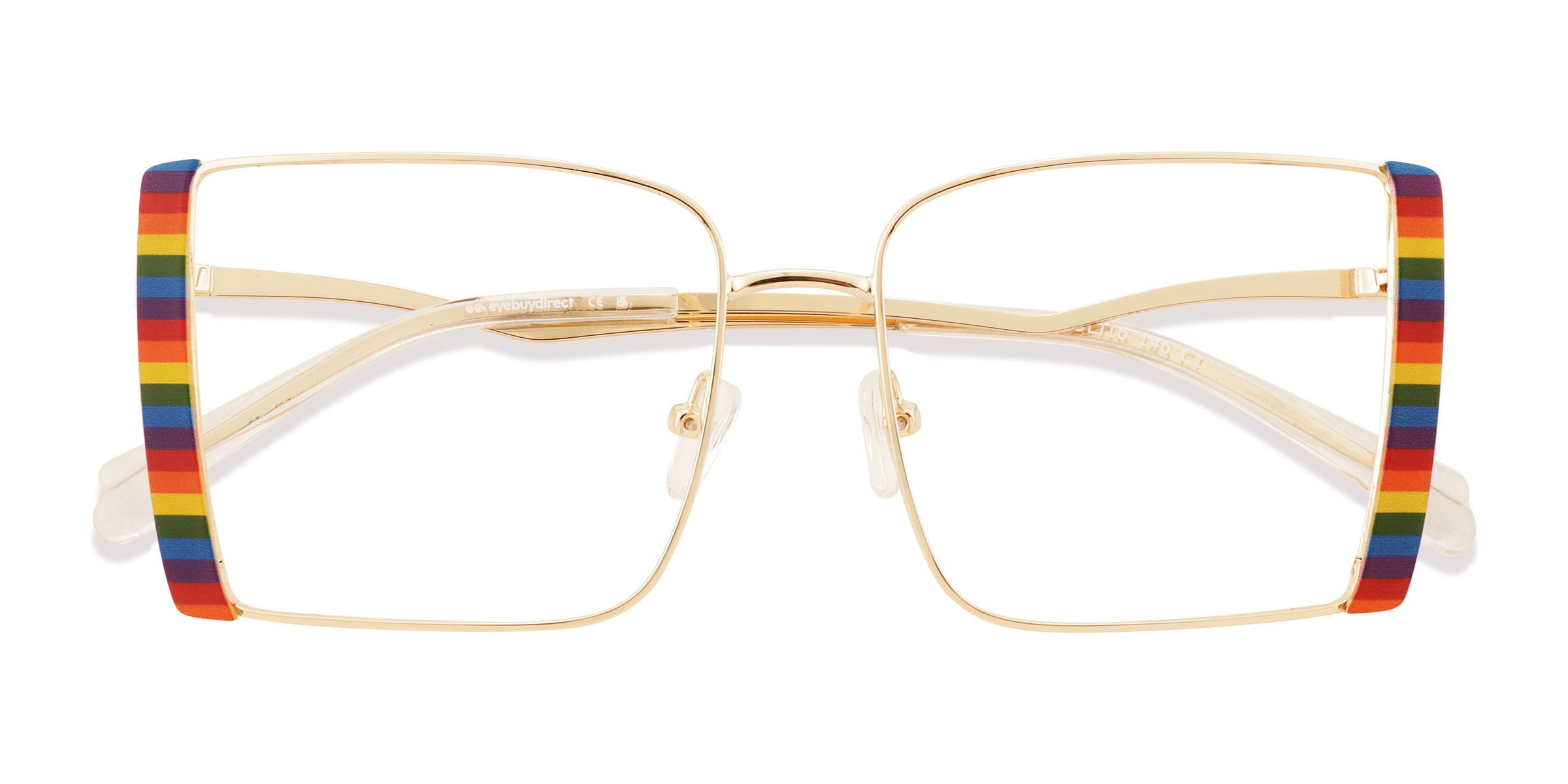 Unisex s square Gold Rainbow Metal Prescription eyeglasses - Eyebuydirect s Stay True 63$