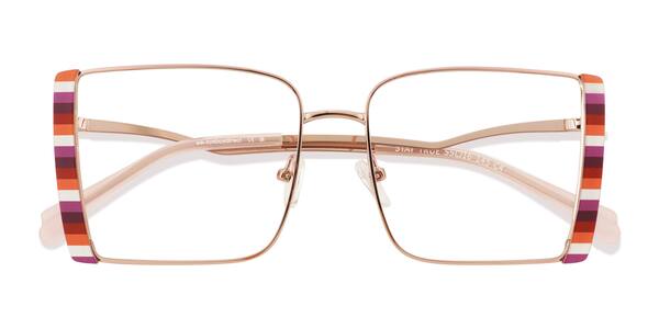 Rose Gold Multicolor Stay True -  Metal Eyeglasses