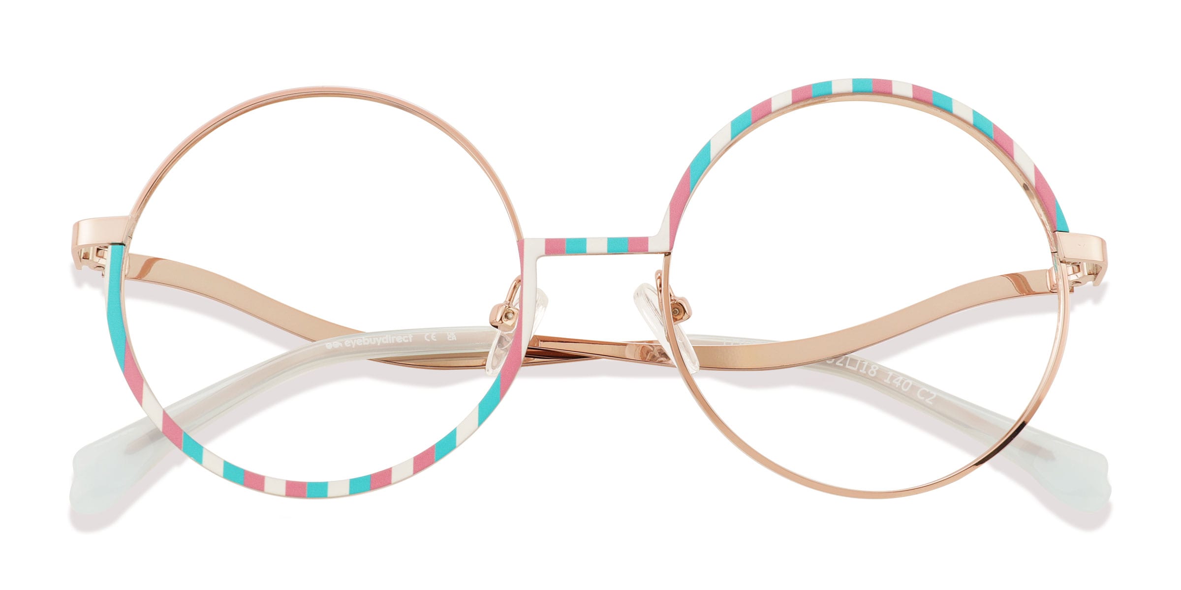 Unisex s round Rose Gold Metal Prescription eyeglasses - Eyebuydirect s Love More 63$