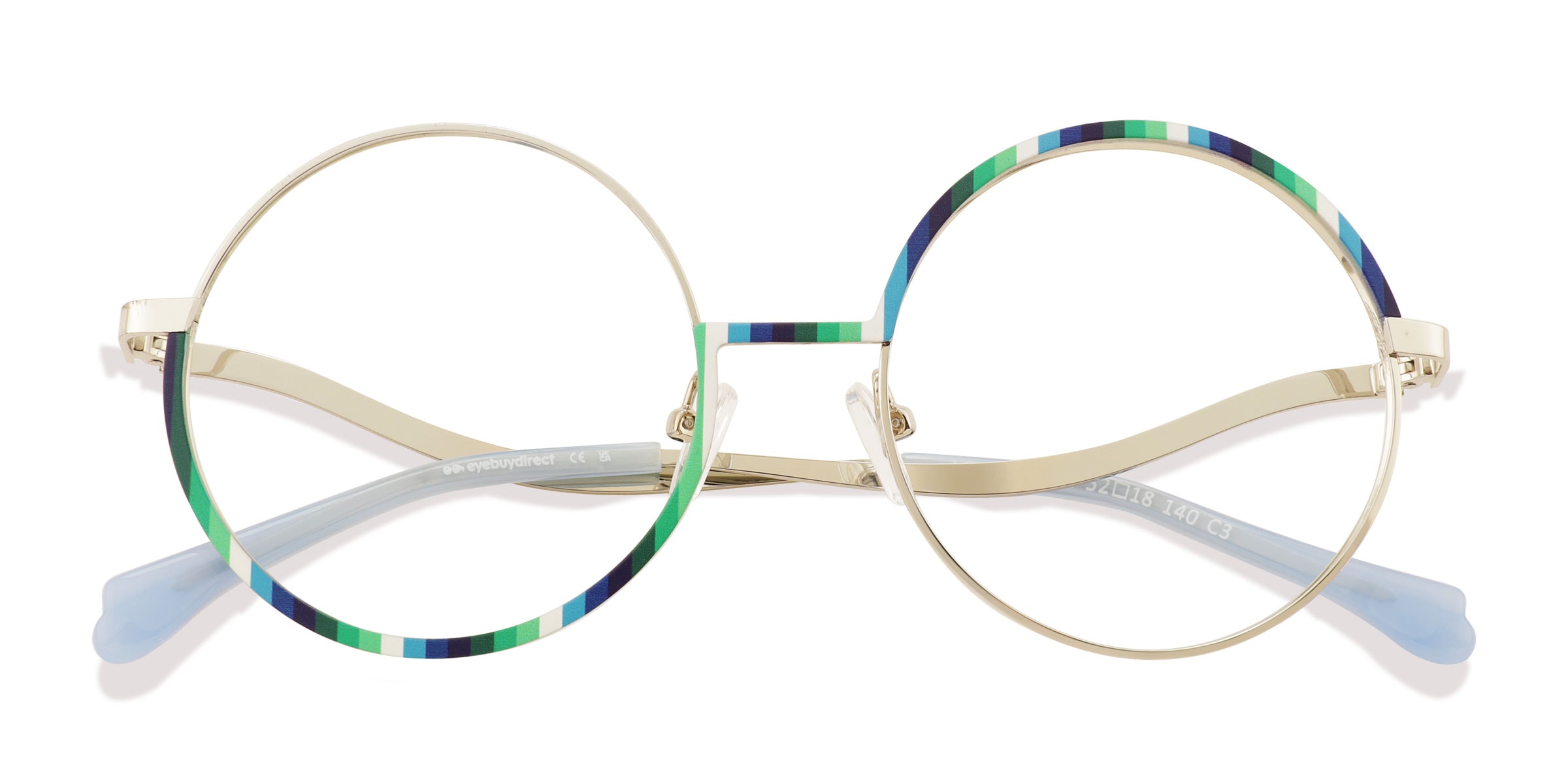 Unisex s round Silver Metal Prescription eyeglasses - Eyebuydirect s Love More 63$