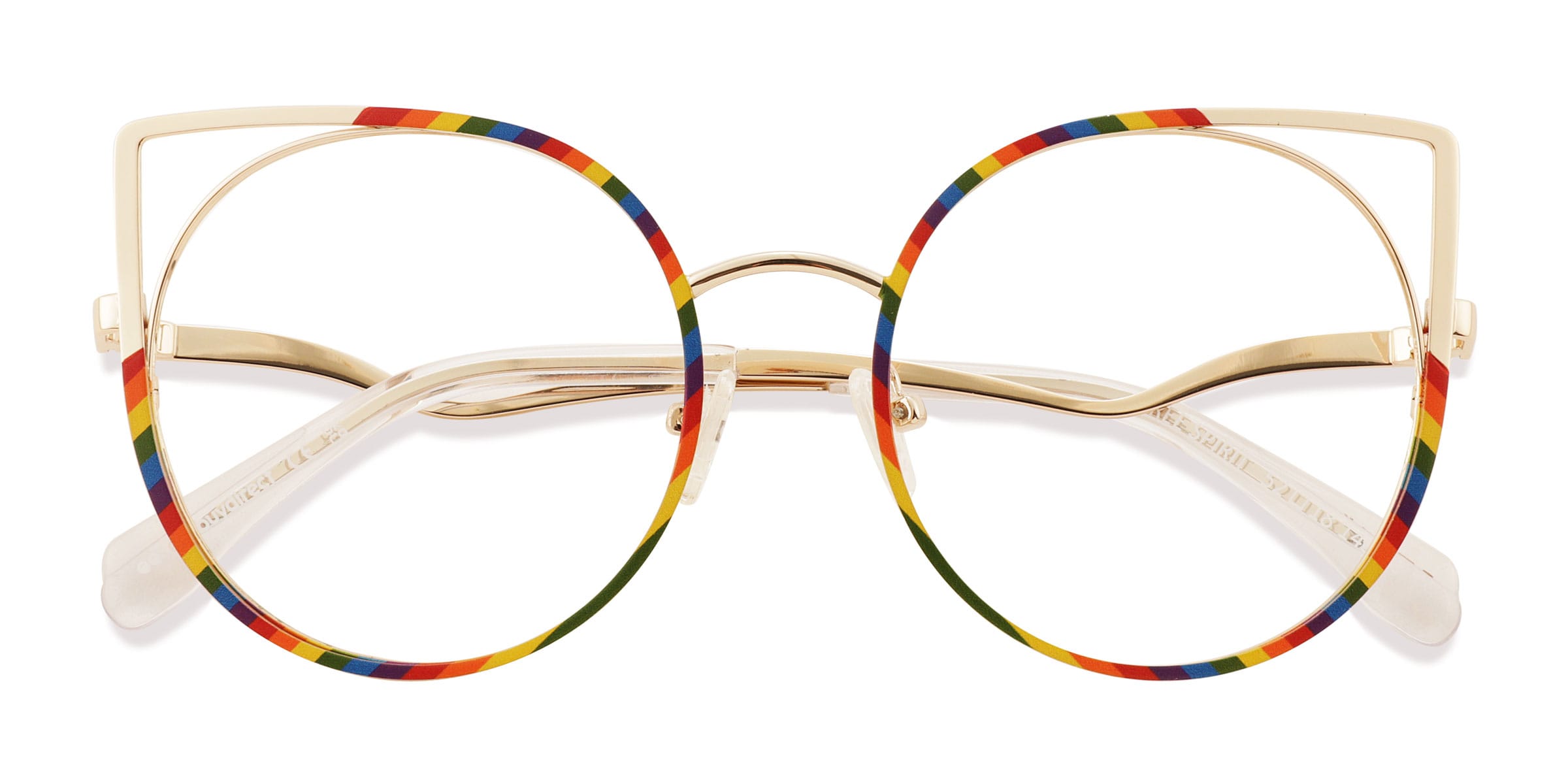 Unisex s horn Rainbow Gold Metal Prescription eyeglasses - Eyebuydirect s Free Spirit 66$