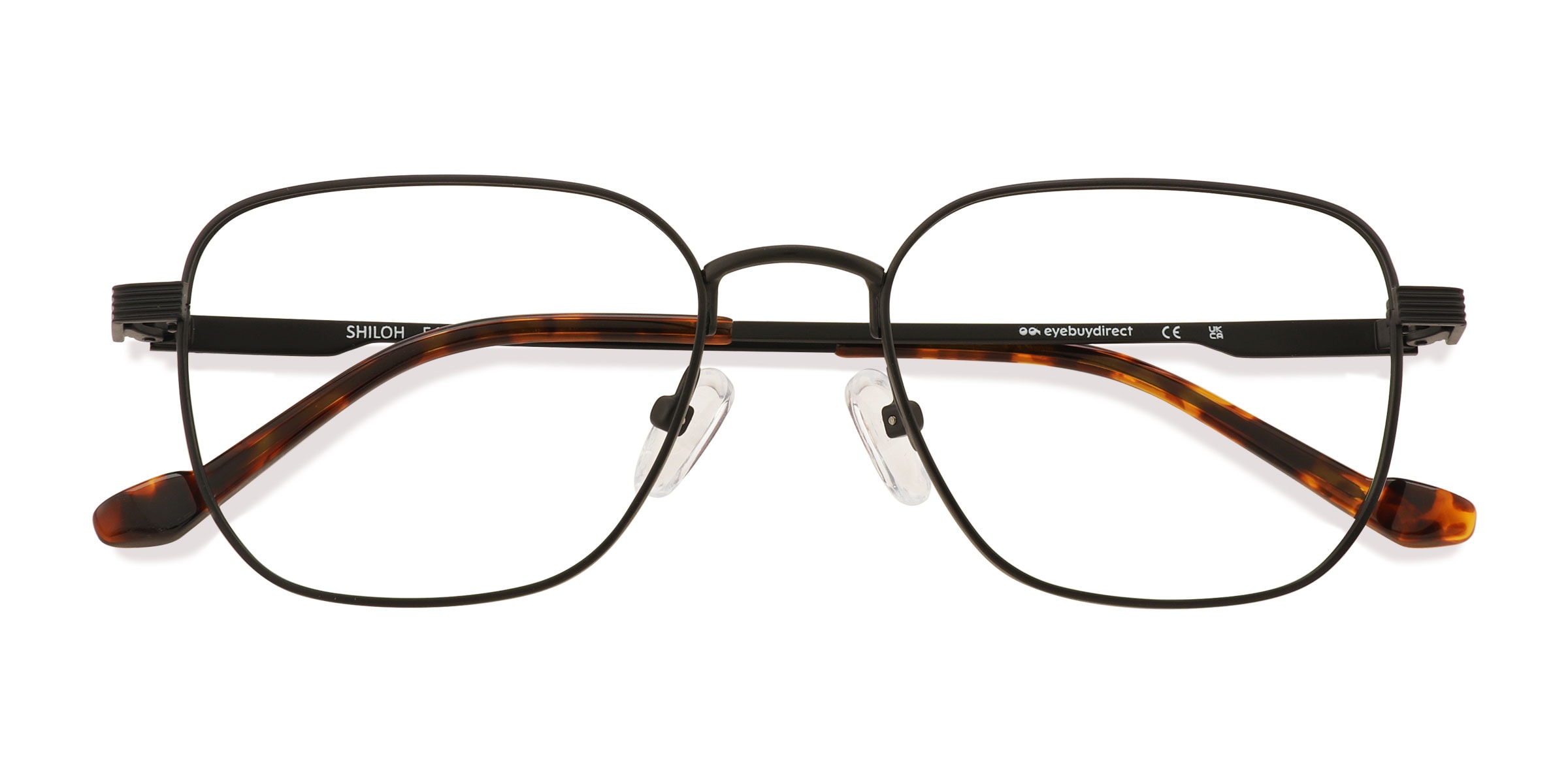 Unisex s square Black Metal Prescription eyeglasses - Eyebuydirect s Shiloh 59$