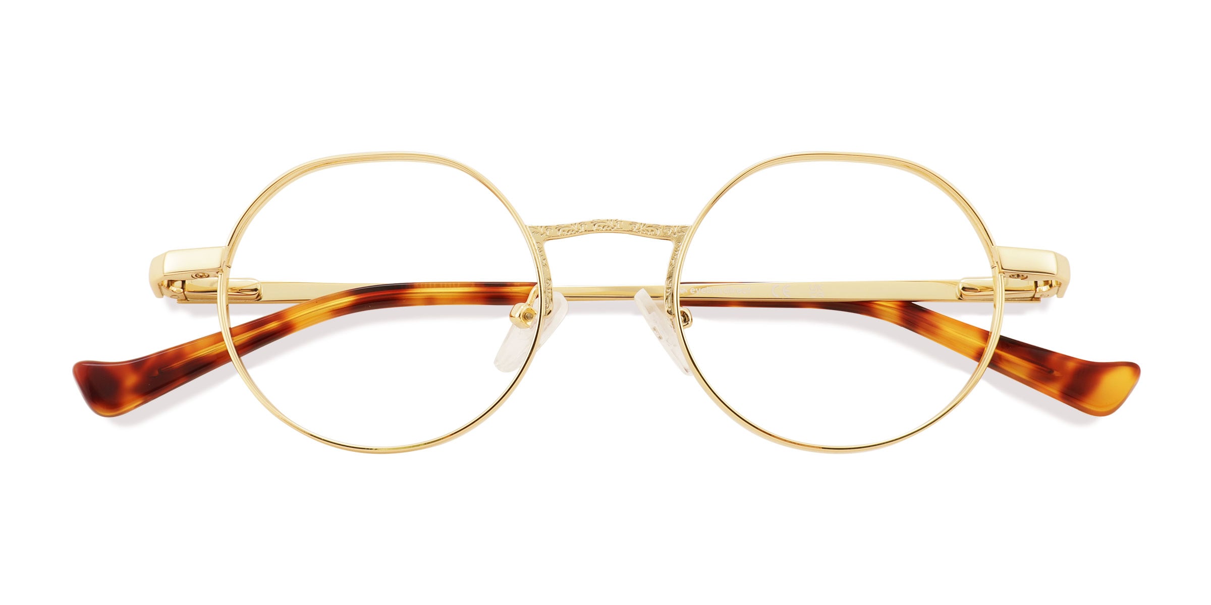 Unisex s round Gold Metal Prescription eyeglasses - Eyebuydirect s Danbury 63$