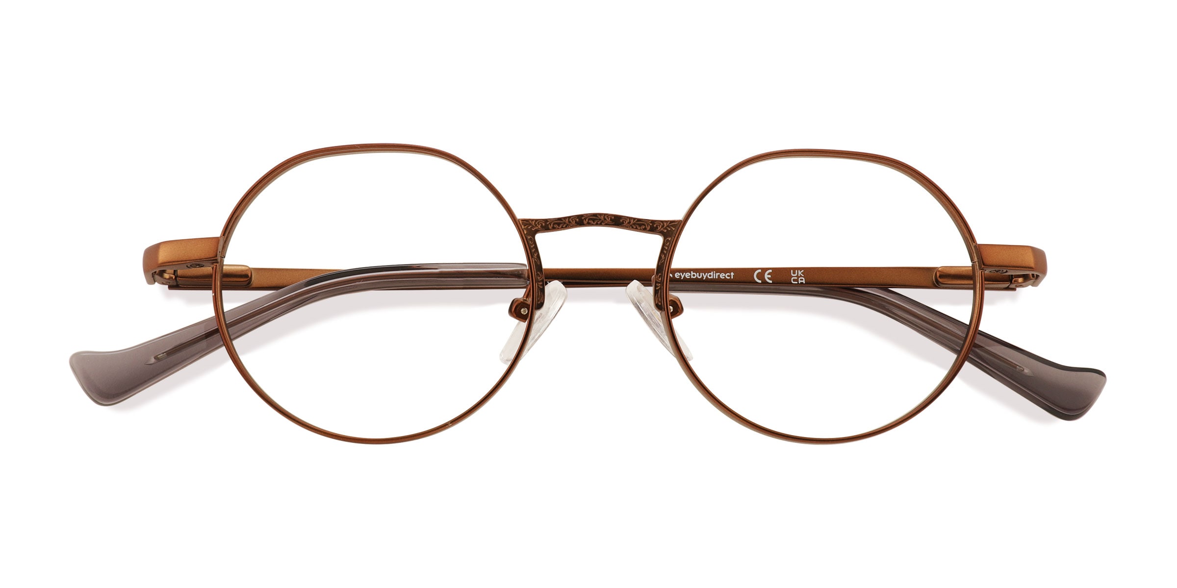 Unisex s round Bronze Metal Prescription eyeglasses - Eyebuydirect s Danbury 63$