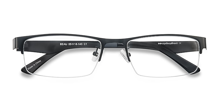 Black Beau -  Classic Plastic, Metal Eyeglasses