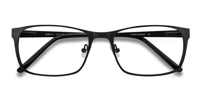 Matte Black Dublin -  Metal Eyeglasses