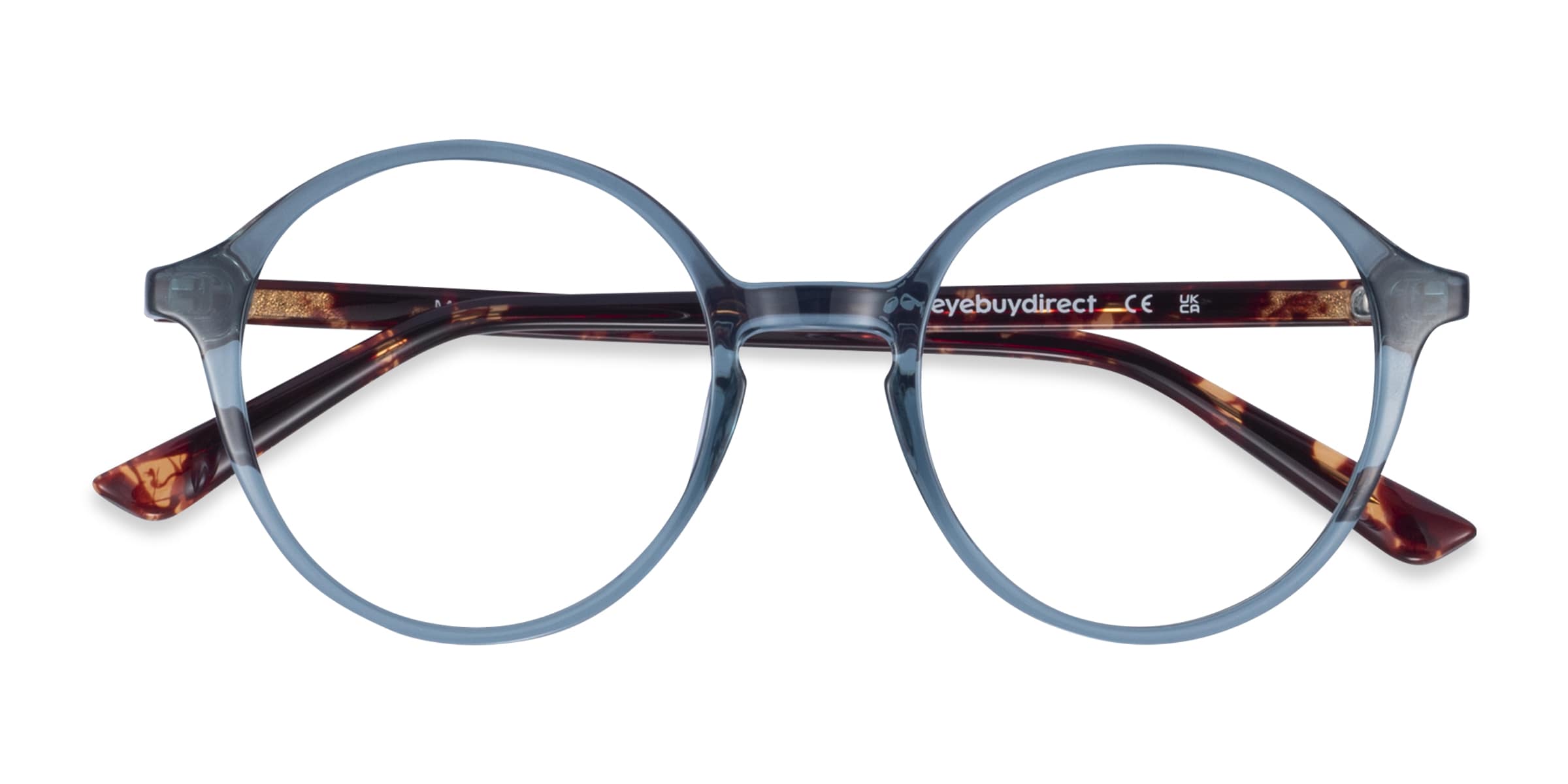 Unisex s round Blue Plastic Prescription eyeglasses - Eyebuydirect s Malkin
