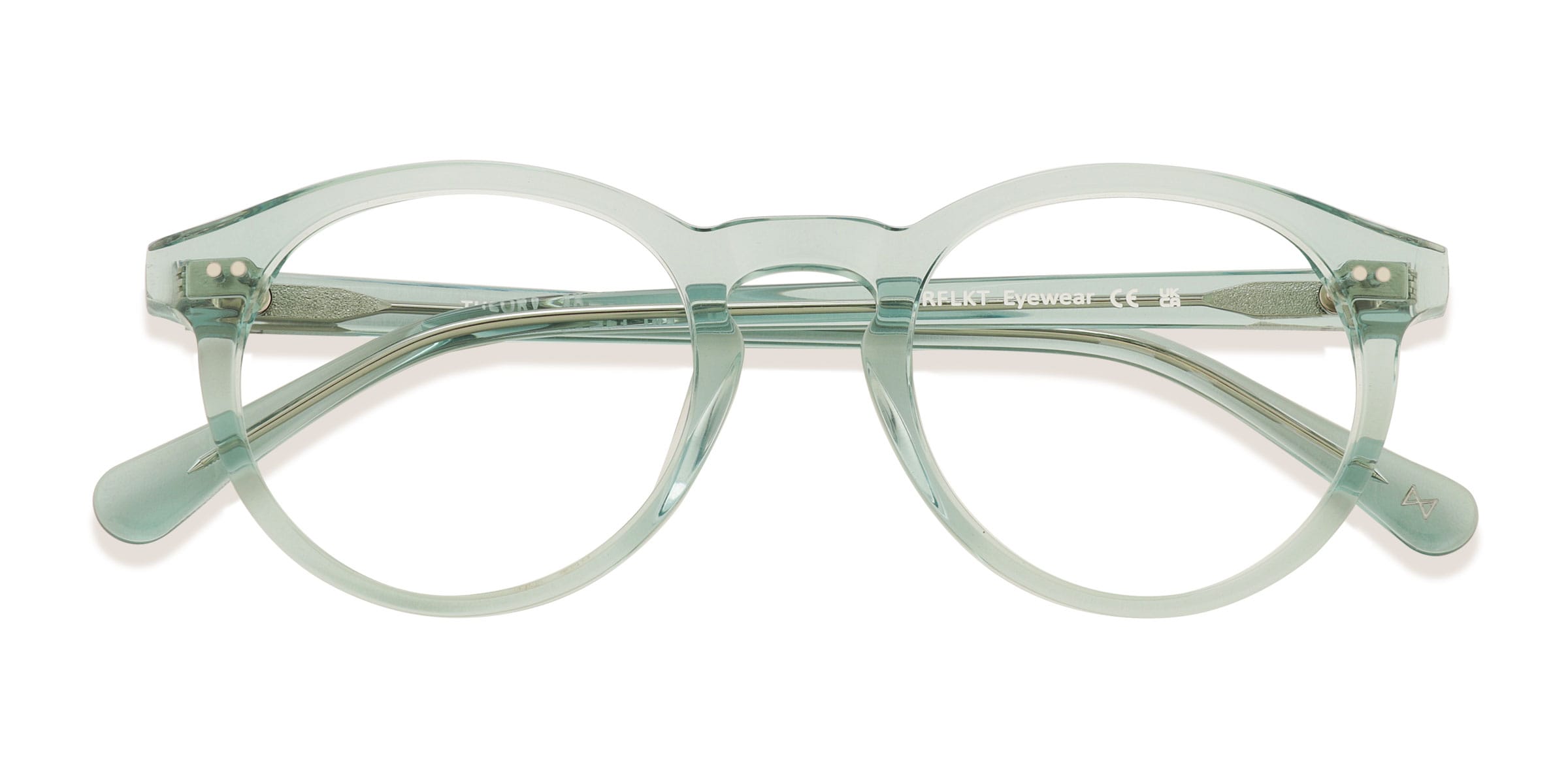 Unisex s round Clear Mint Acetate Prescription eyeglasses - Eyebuydirect s Theory