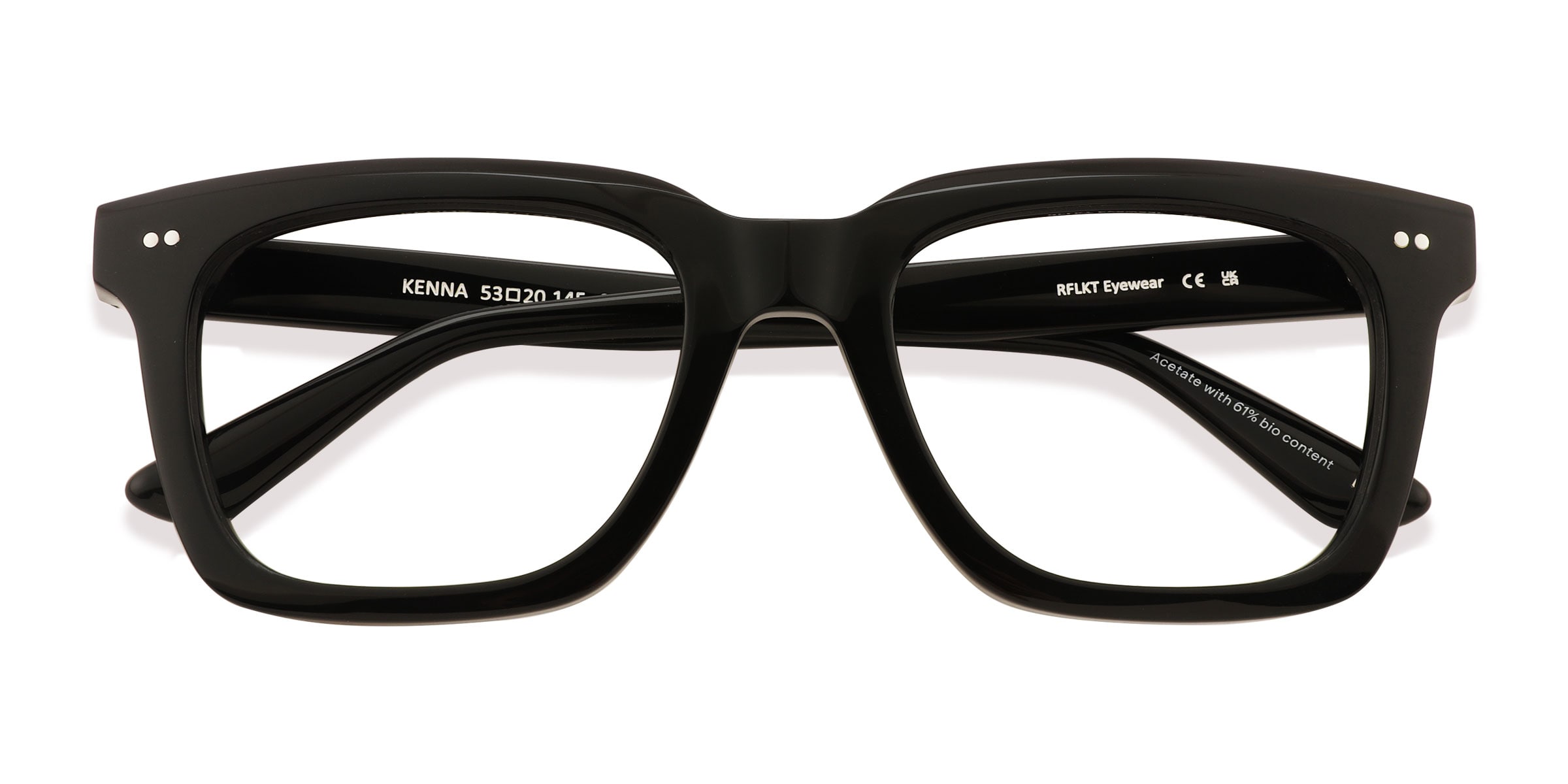 Unisex s square Black AcetateEco Friendly Prescription eyeglasses - Eyebuydirect s Kenna 93$