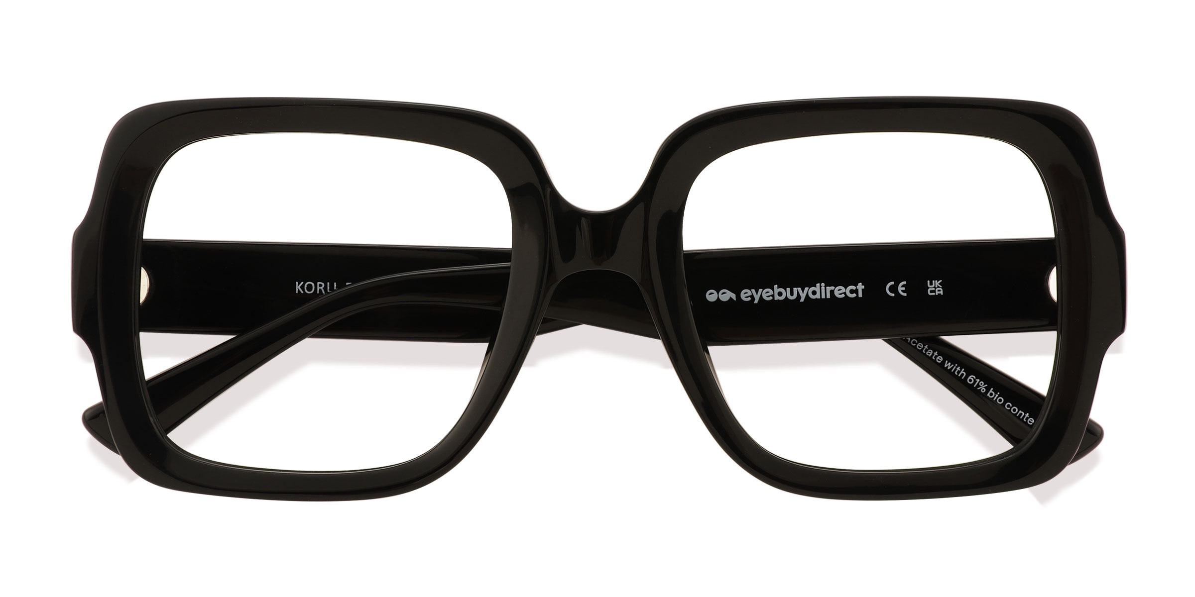 Unisex s square Black AcetateEco Friendly Prescription eyeglasses - Eyebuydirect s Koru 66$