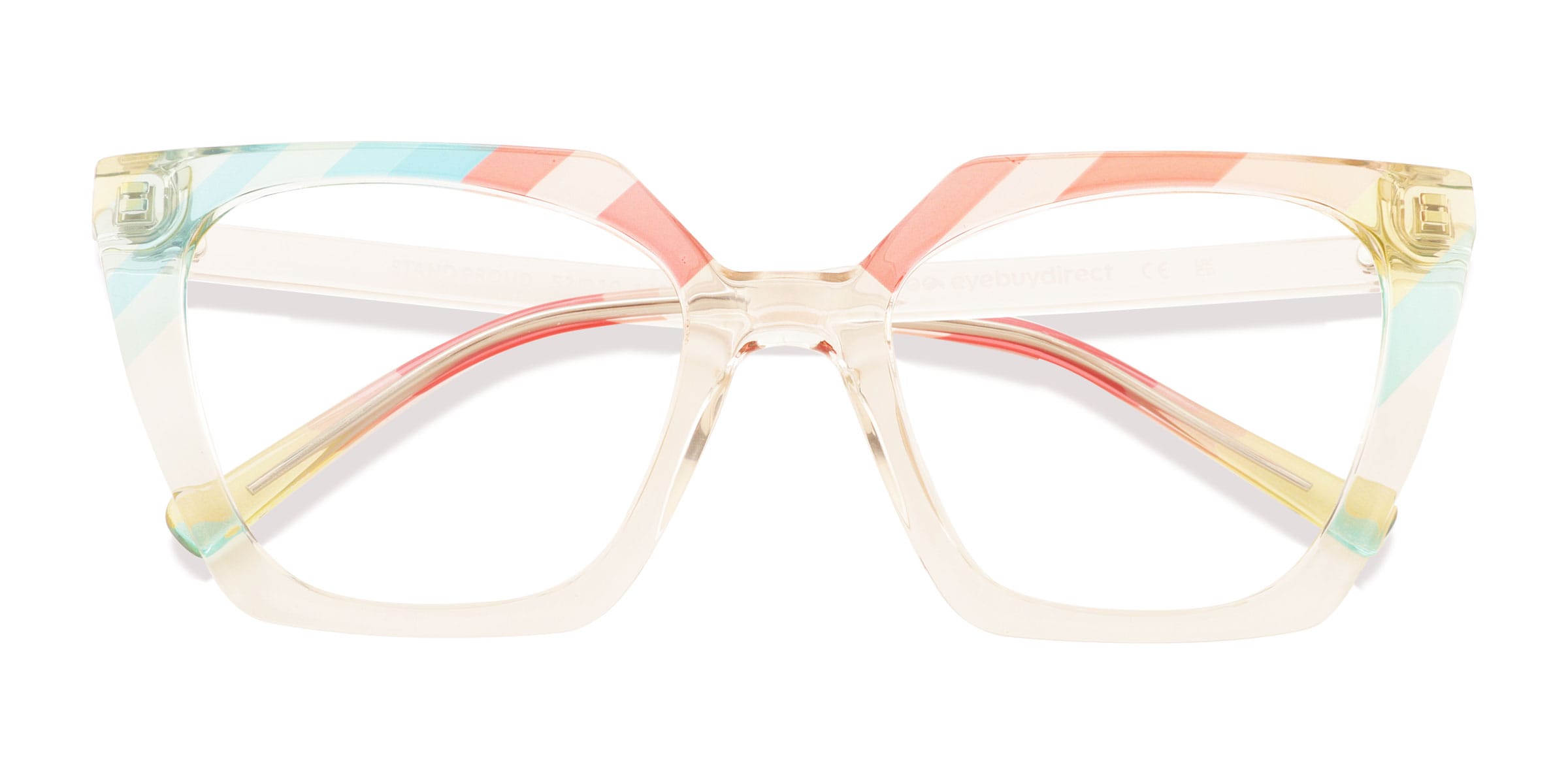 Unisex s horn Multicolor Clear Plastic Prescription eyeglasses - Eyebuydirect s Stand Proud 59$