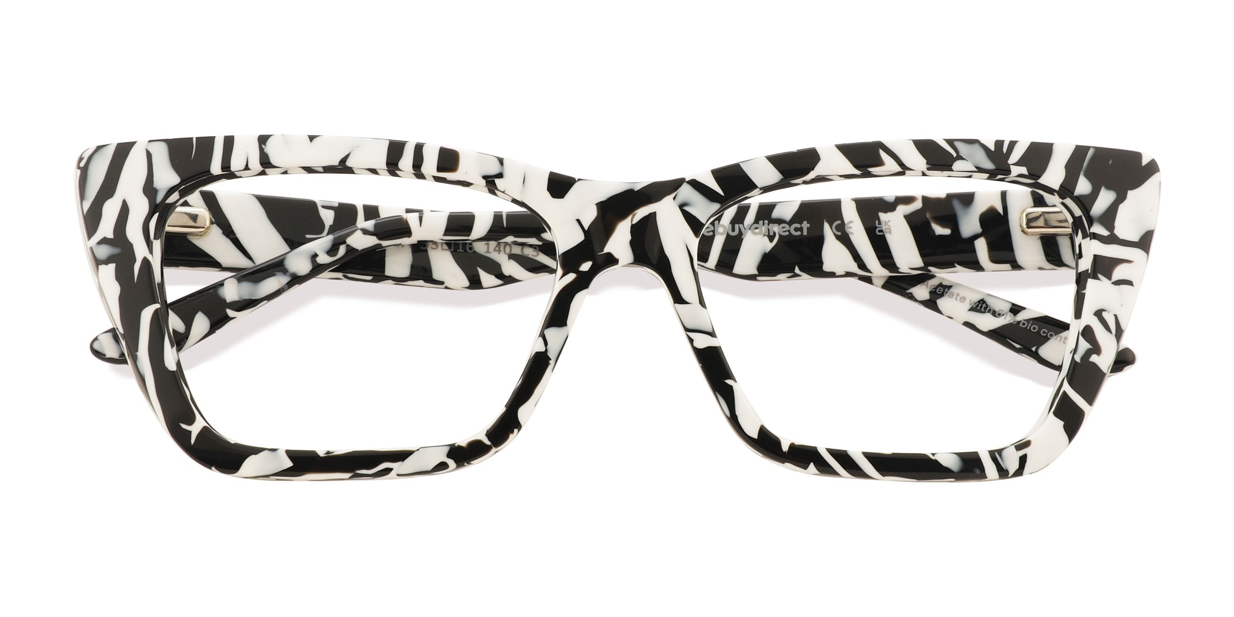 Unisex s horn Zebra Pattern AcetateEco Friendly Prescription eyeglasses - Eyebuydirect s Celia 49$
