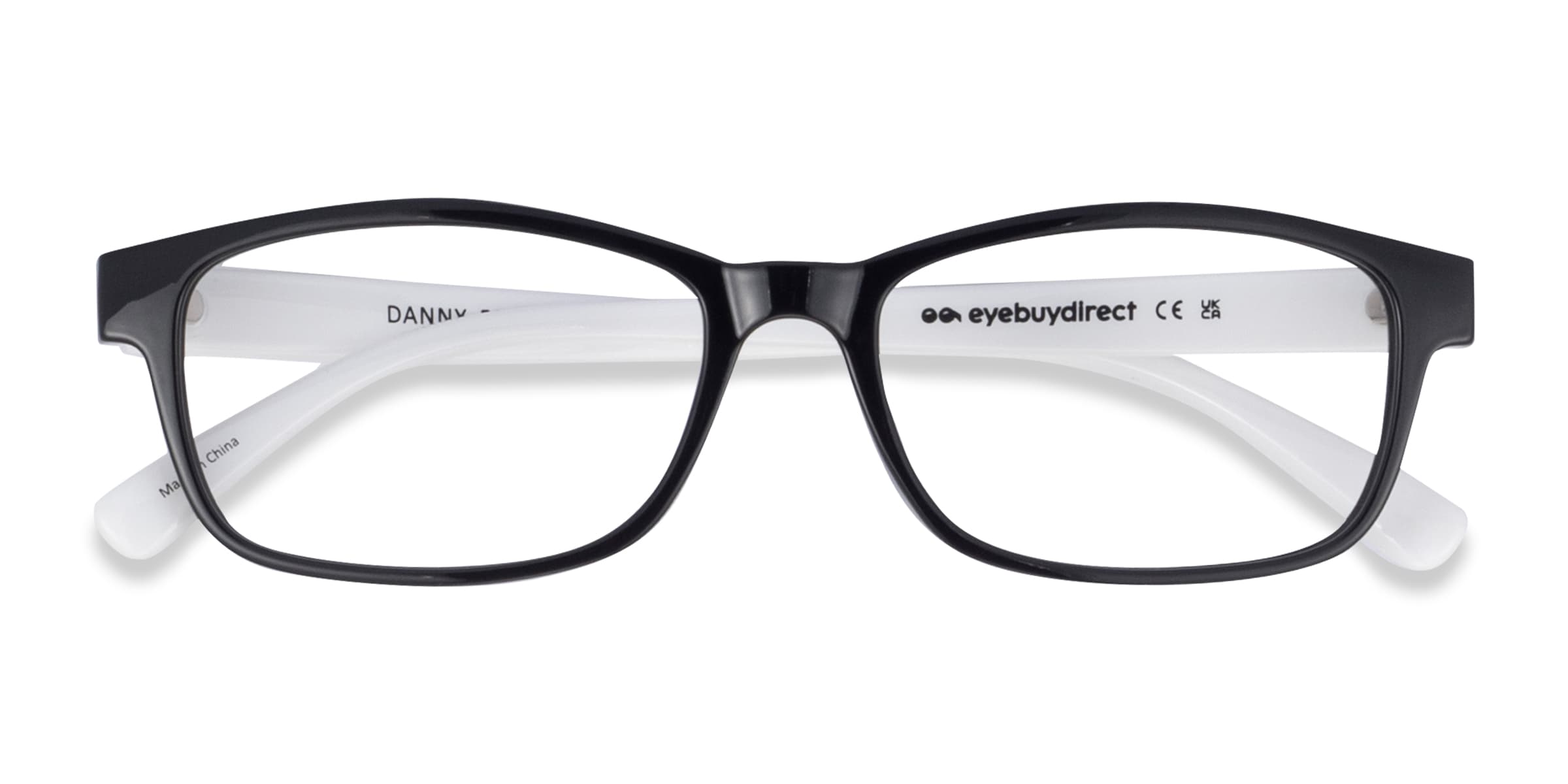 Danny Rectangle Black White Full Rim Eyeglasses Eyebuydirect