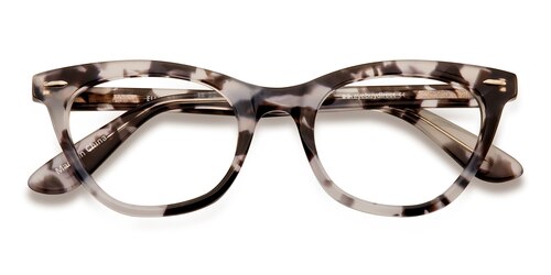 Female S Horn Gray Acetate Prescription Eyeglasses - Eyebuydirect S Ellie